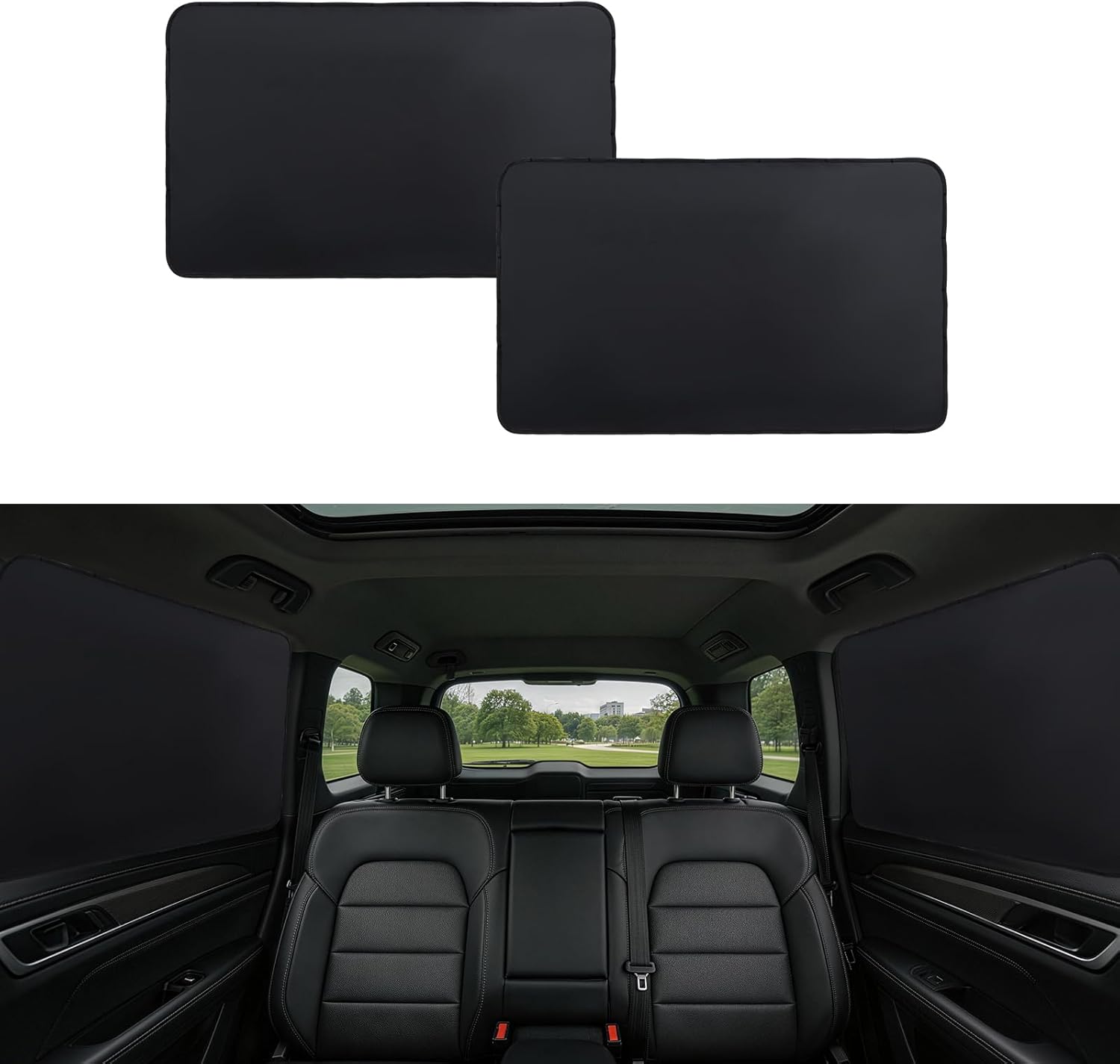 XCBYT Car Window Shades - 4 Pcs Car Privacy Curtains - 100% Block Light Car Window Covers - Magnetic Side Window Sun Shade Keeps Cooler for Breastfeeding, Taking a nap, Changing Clothes, Camping mysite