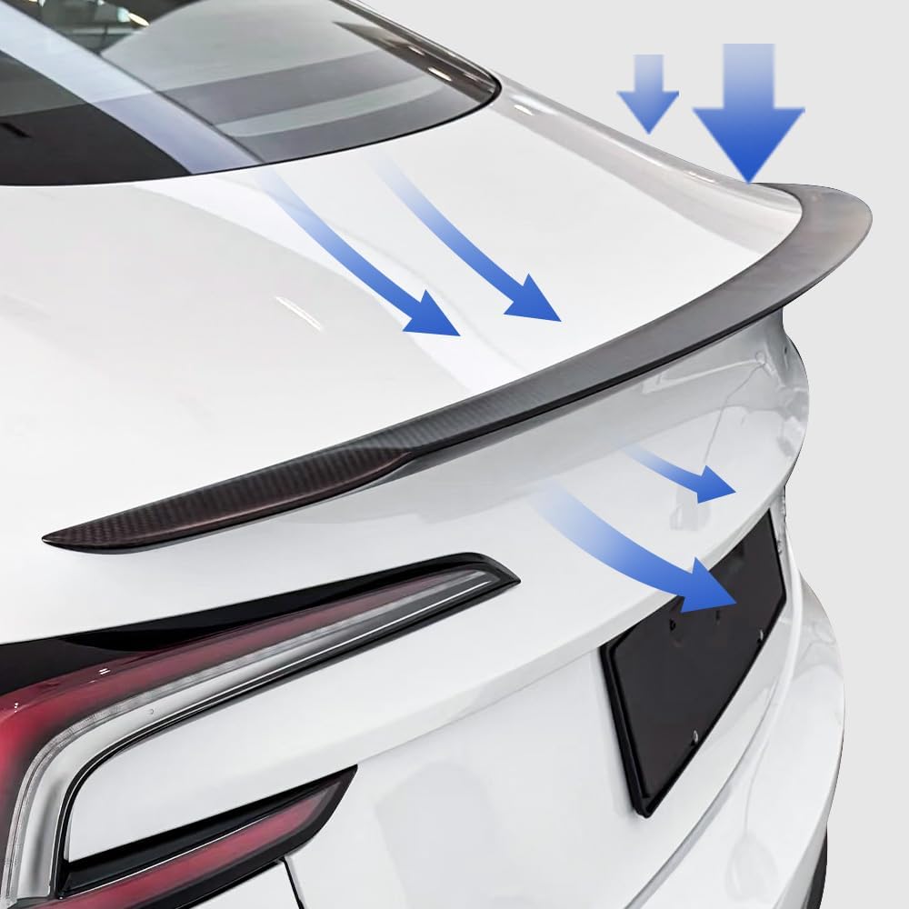 for Tesla Model3 Highland 2023-2025 Real 100% Carbon Fiber Rear Spoiler Performance Type Spoiler Rear Wing Tesla Model 3 Accessories 2023-2025(Gloss Carbon Fiber) mysite