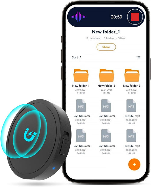128G (1600 Hour) Magnetic Voice Activated Recorder - Nanezan Recording Device MP3 Records with 70 Hours Battery Time, USB-C Audio Recorder for Work, Lectures, Meetings, Interviews mysite