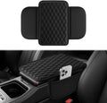 Amiss Car Center Console Cover, Upgraded Leather Car Armrest Cushion with 2 Storage Pockets, Universal Waterproof Cushion Pad, Non-Slip Car Interior Accessories, Fits Most Sedans SUVs Trucks (Black) mysite
