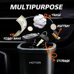 HOTOR Car Trash Can with Lid, 30 Trash Bags, Black, 2-Pack mysite