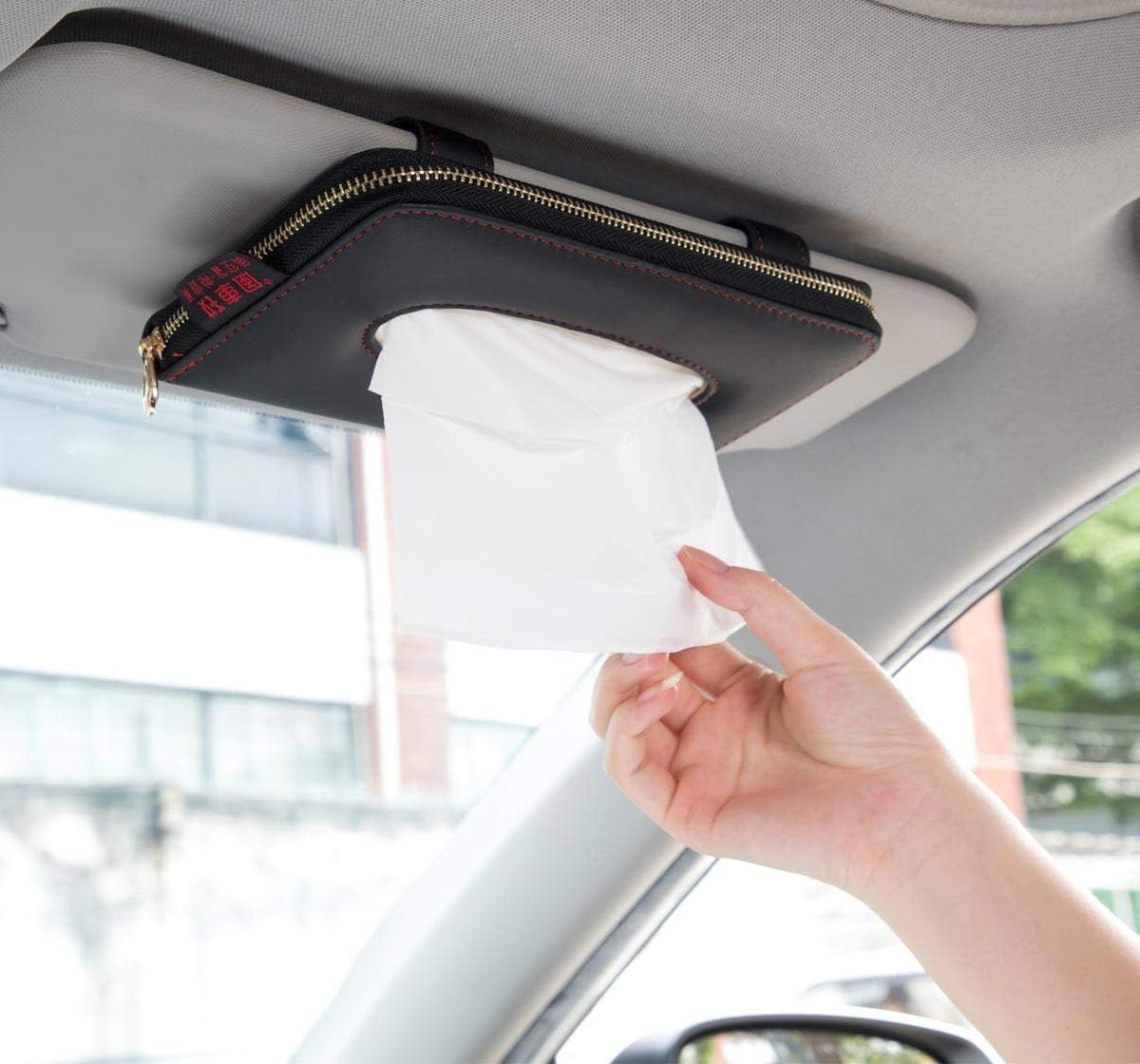 Car Visor Tissue Holder, Zipper Sun Visor Tissue Box for Car & Boat, Gray mysite