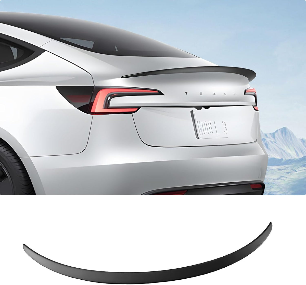 BASENOR Spoiler for 2017-2023 Tesla Model 3 ABS Material Rear Spoiler Wing mysite