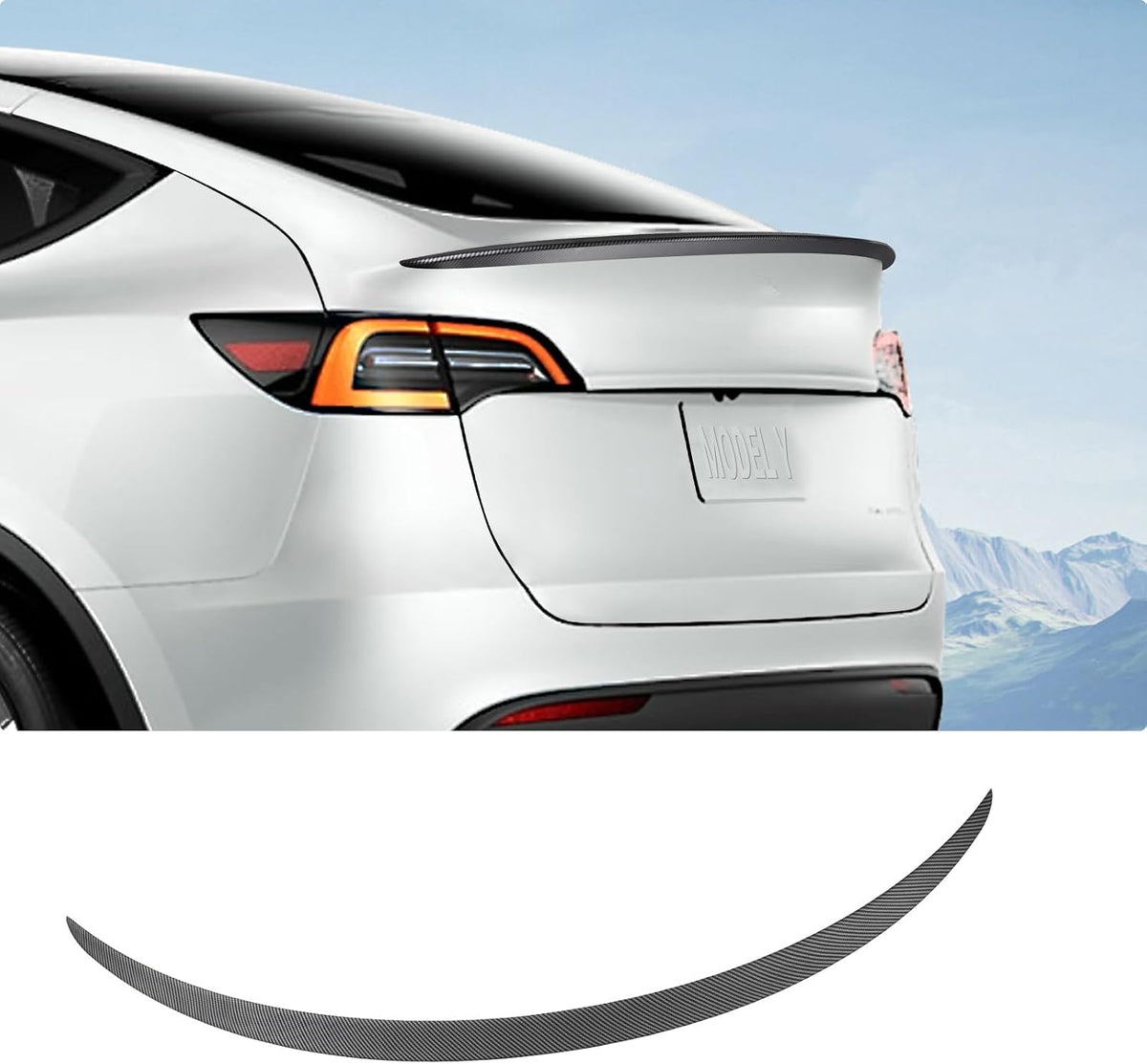 BASENOR Spoiler for 2017-2023 Tesla Model 3 ABS Material Rear Spoiler Wing mysite