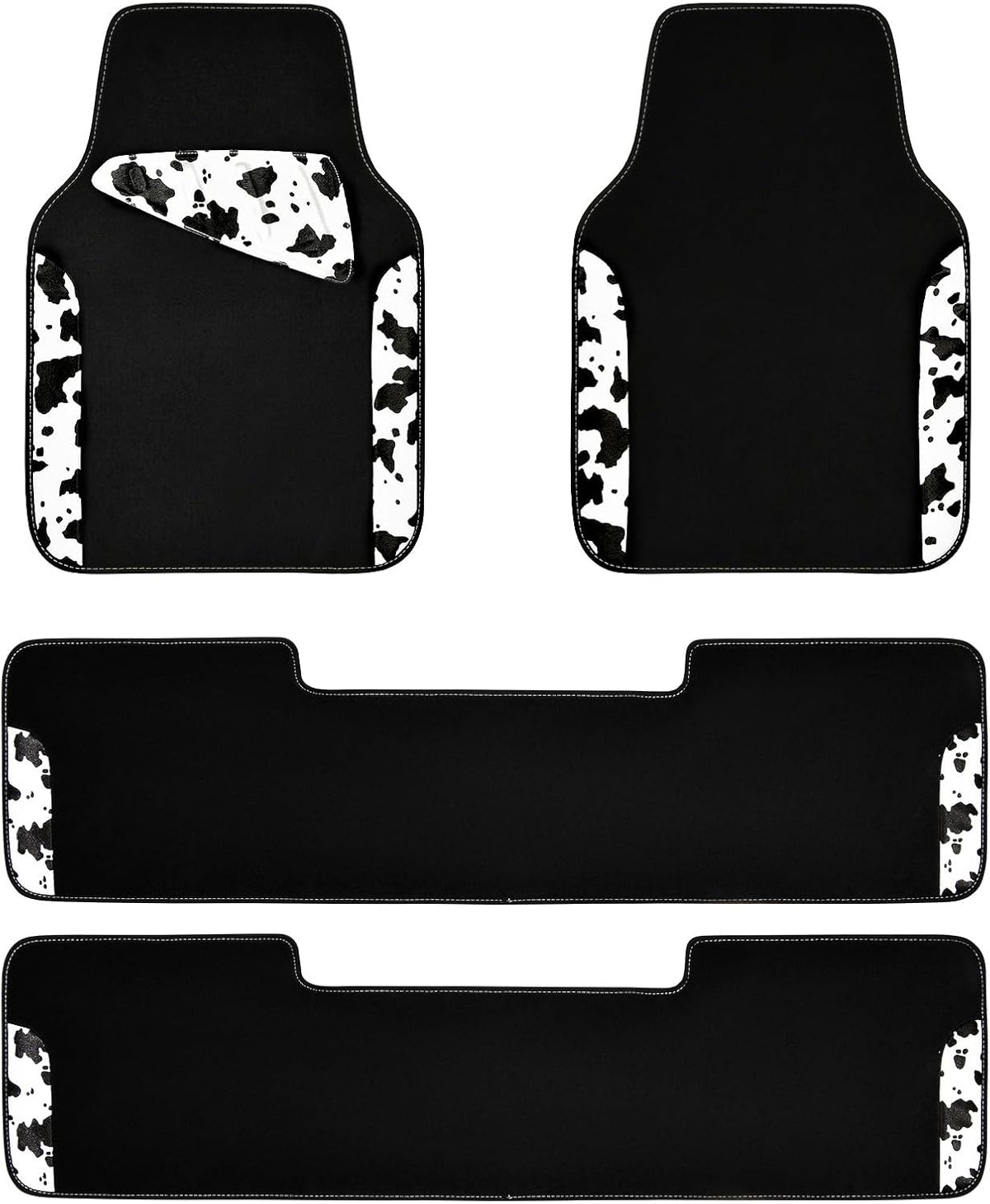 CAR PASS Leopard Print Faux Leather Car Seat Covers & Leopard Car Mats&Leopard Steering Wheel Cover Seat Belt Pad Universal Car Accessories for SUV,Van,Saden,Truck Automobile Interior Sets mysite