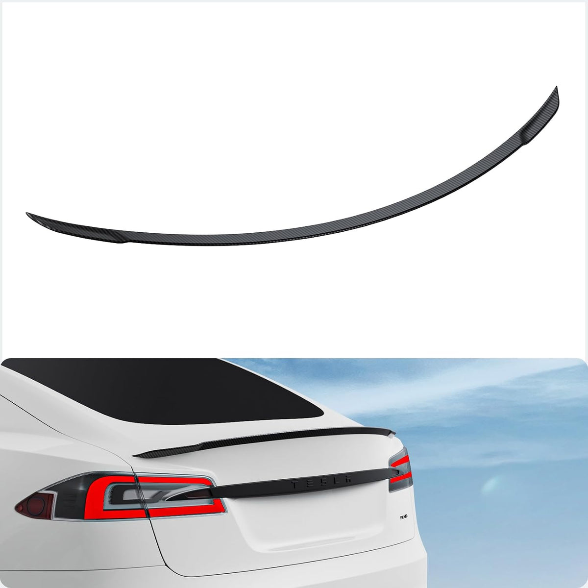 BASENOR Spoiler for 2017-2023 Tesla Model 3 ABS Material Rear Spoiler Wing mysite