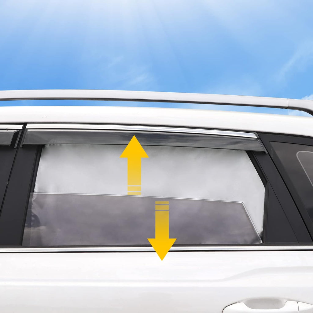 Magnetic Car Side Window Sun Shades for Baby, 2 PCS, 31.5 x 20 in | 10 M40 Magnets, UPF50+, Block Heats and UV Rays mysite