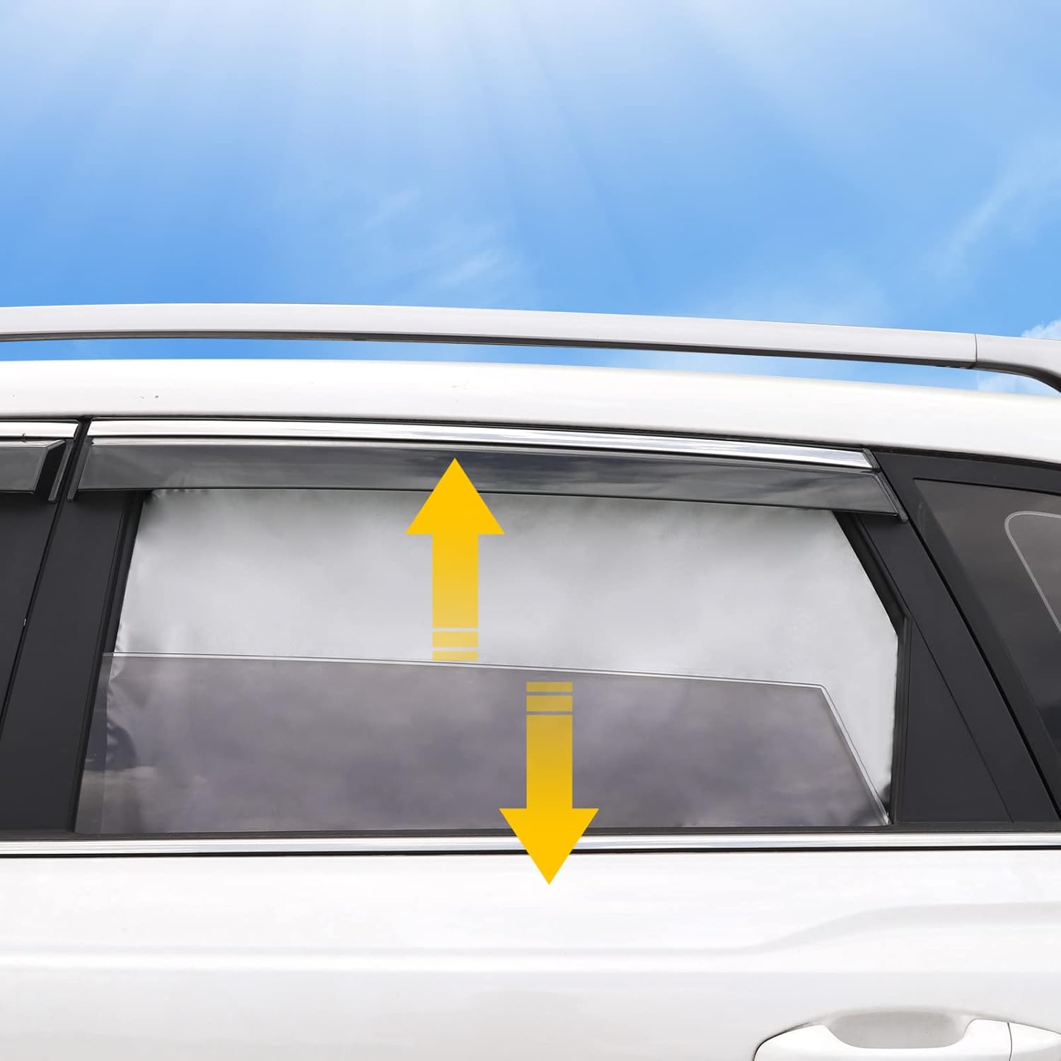 Magnetic Car Side Window Sun Shades for Baby, 2 PCS, 31.5 x 20 in | 10 M40 Magnets, UPF50+, Block Heats and UV Rays mysite