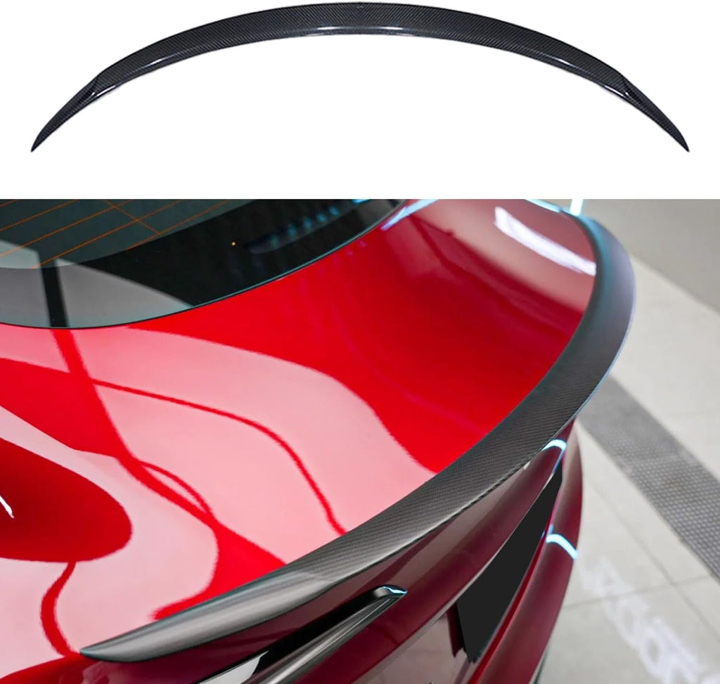 for Tesla Model3 Highland 2023-2025 Real 100% Carbon Fiber Rear Spoiler Performance Type Spoiler Rear Wing Tesla Model 3 Accessories 2023-2025(Gloss Carbon Fiber) mysite
