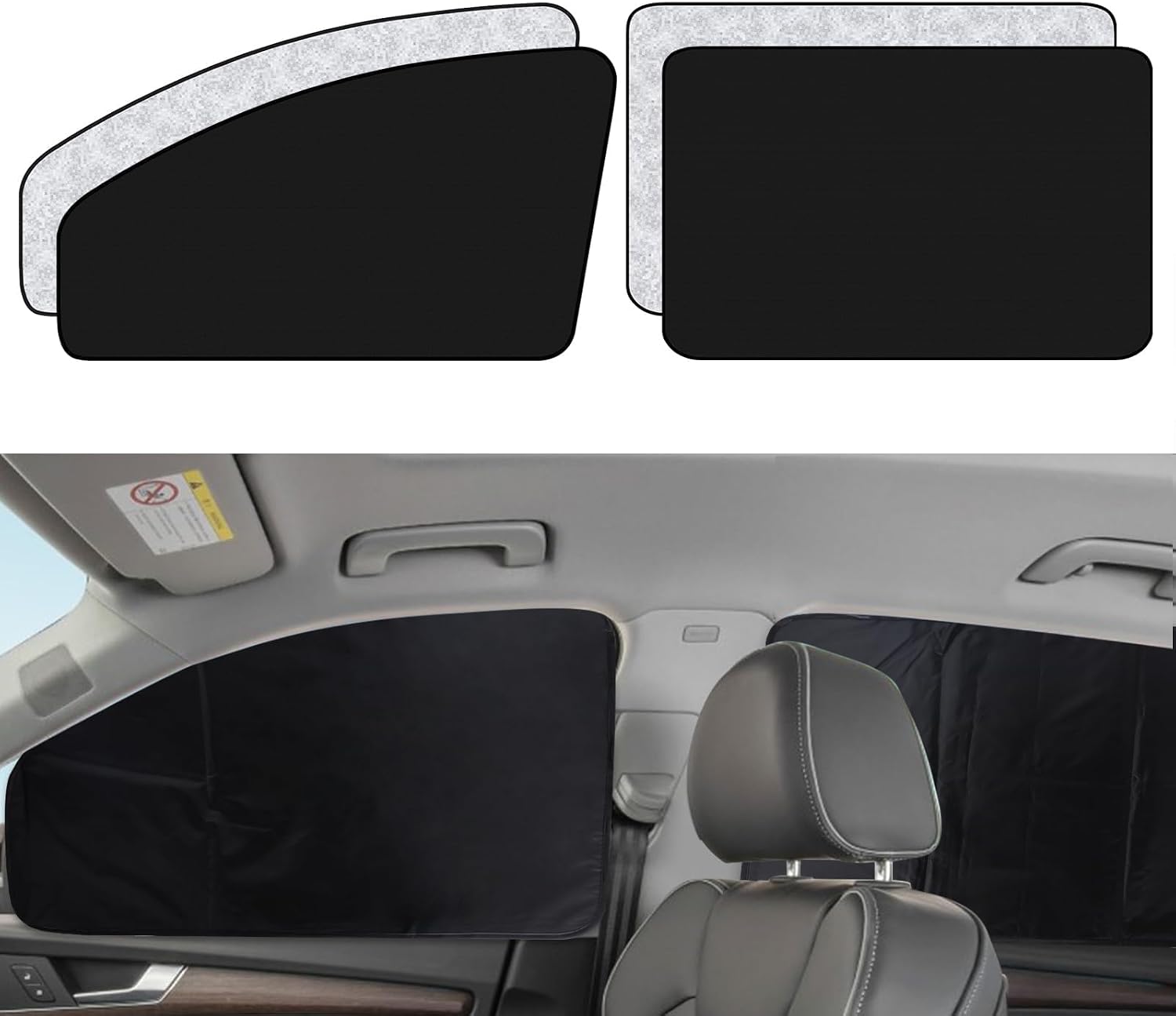 XCBYT Car Window Shades - 4 Pcs Car Privacy Curtains - 100% Block Light Car Window Covers - Magnetic Side Window Sun Shade Keeps Cooler for Breastfeeding, Taking a nap, Changing Clothes, Camping mysite