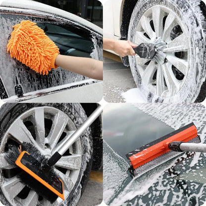 62" Car Wash Mop & Brush Kit – Full Vehicle Cleaning Set with Squeegee, Towels & Tire Brush