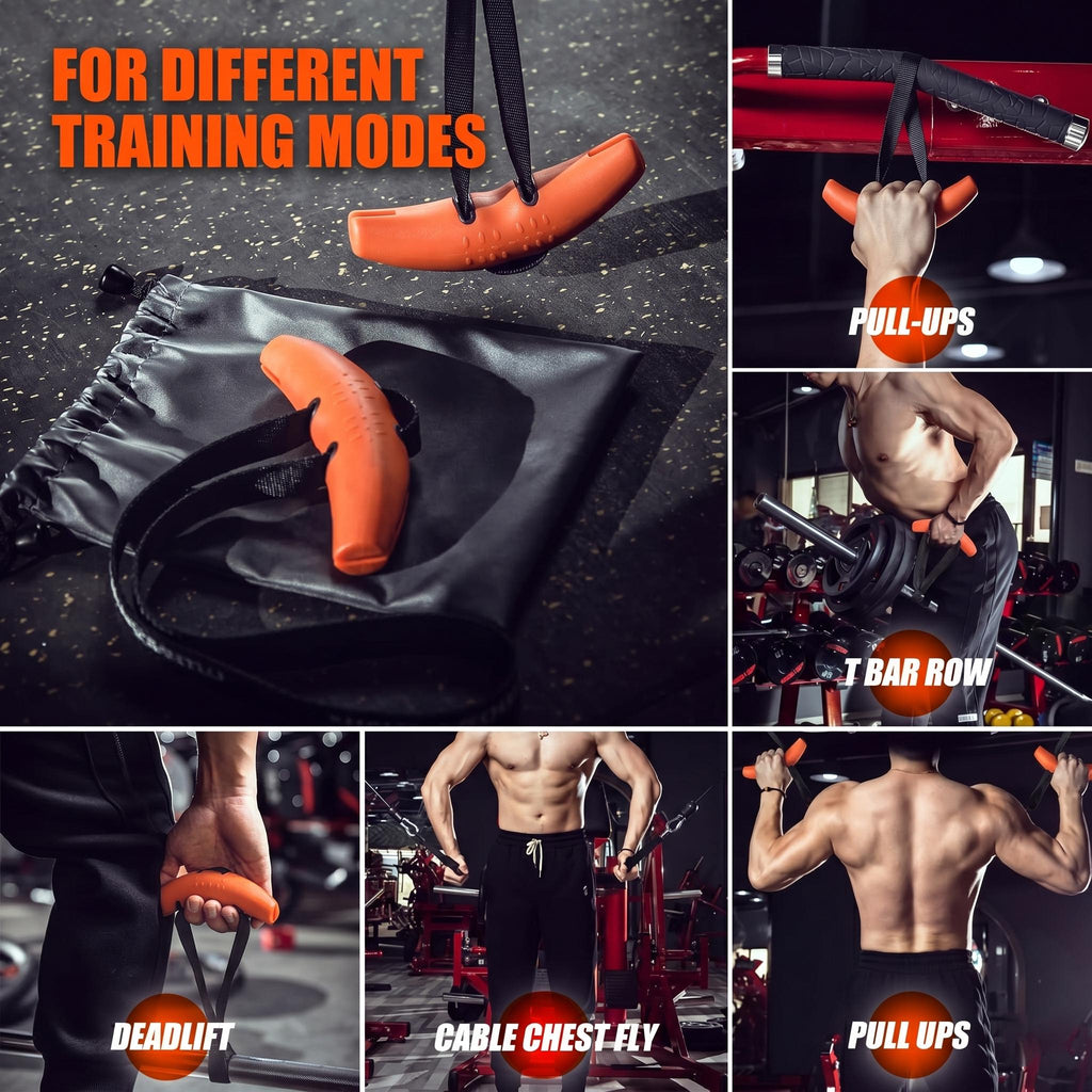 Ergonomic Pull Up Handles for Home Gym Workout Neutral Grip Attachments with Heavy Duty Straps fyrasol