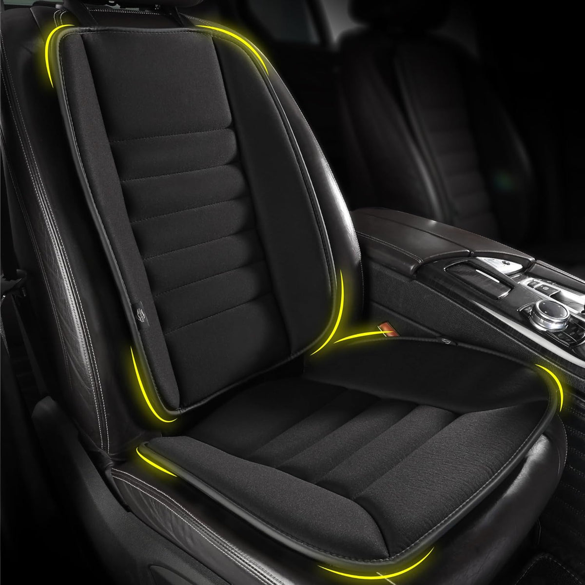 kingphenix Car Seat Cushion with Back Support Pillow, Memory Foam, Black mysite