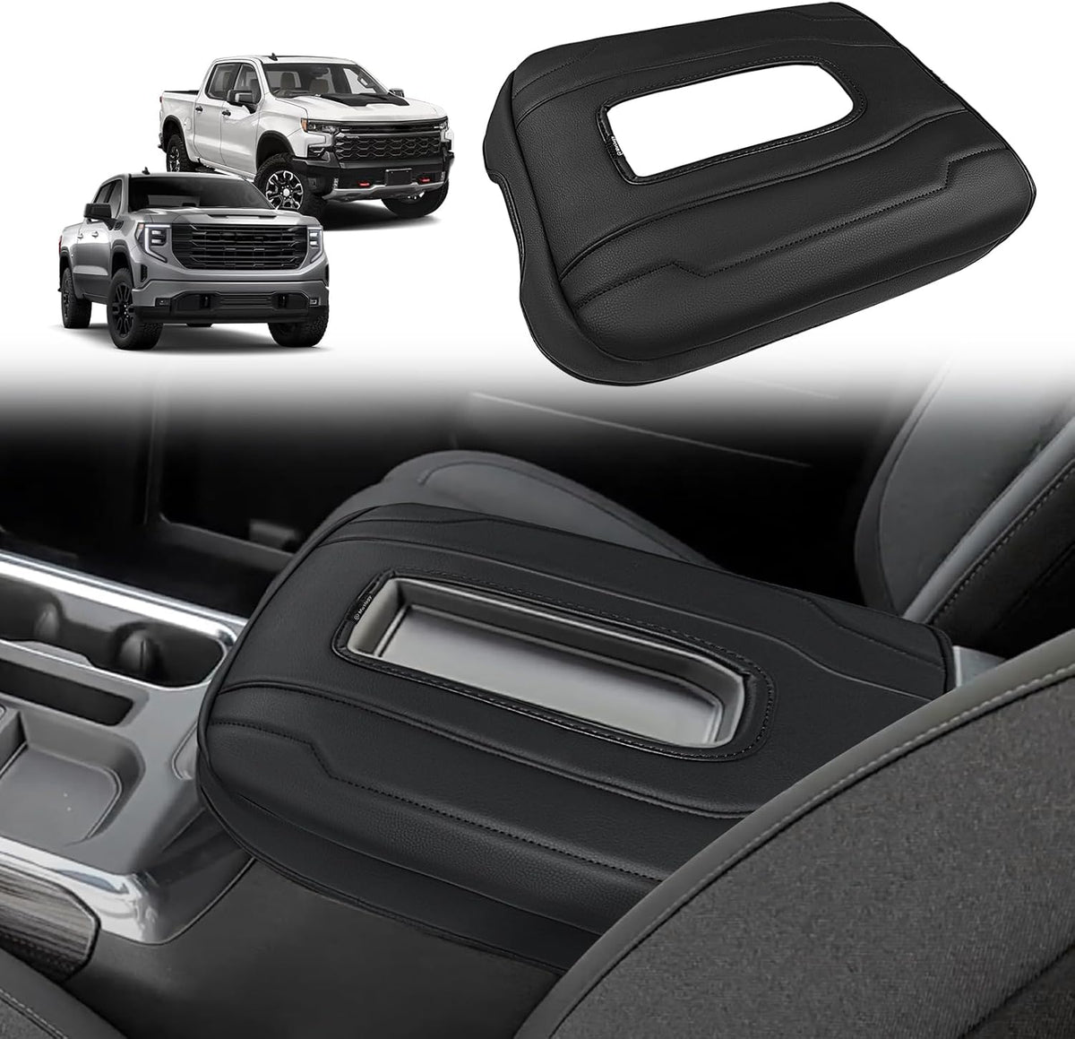 Armrest Cover for Silverado/Sierra 2019-2026, Regular Thick, Bench mysite