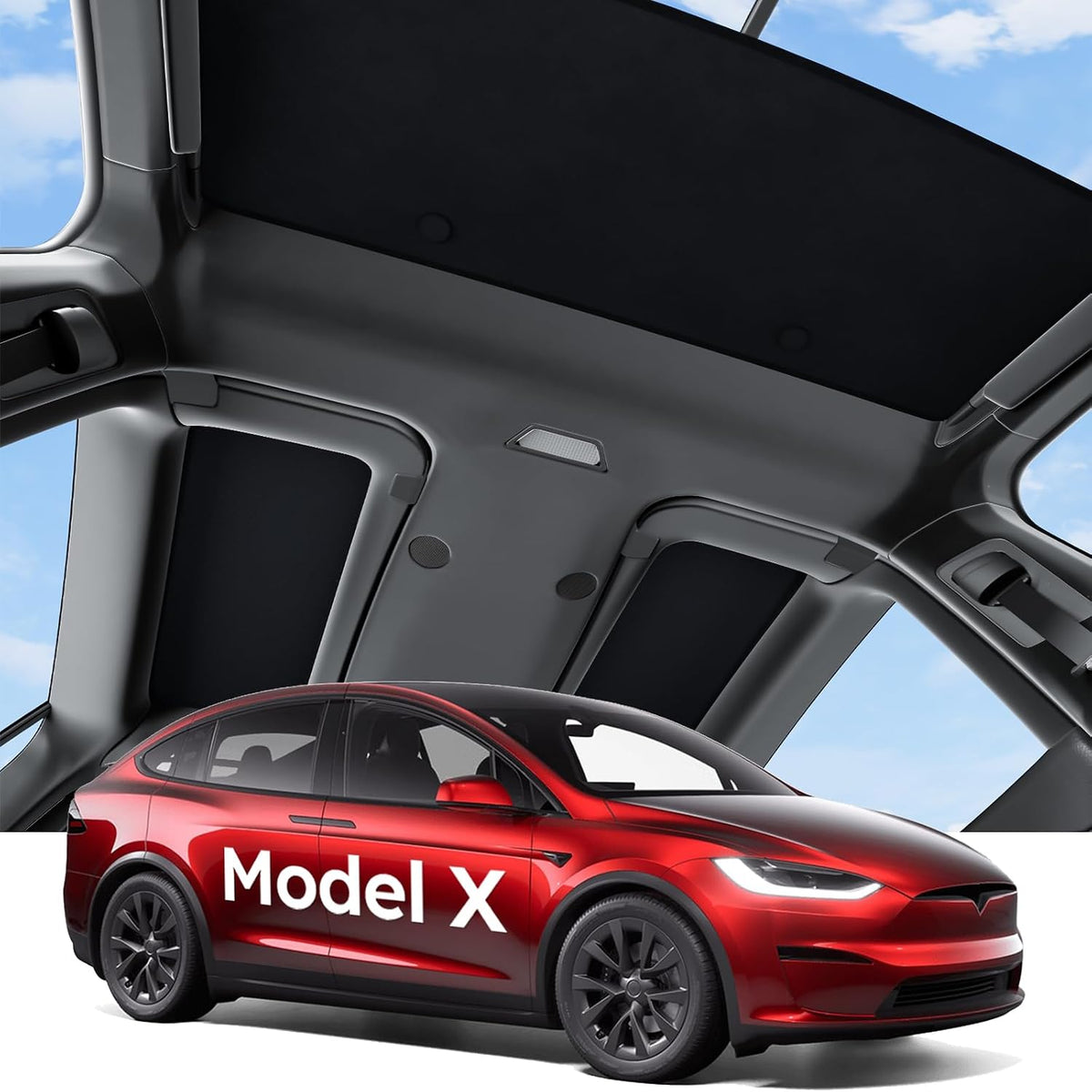for Tesla Model Y Juniper Accessories Sunshade Roof, Interior Black mysite