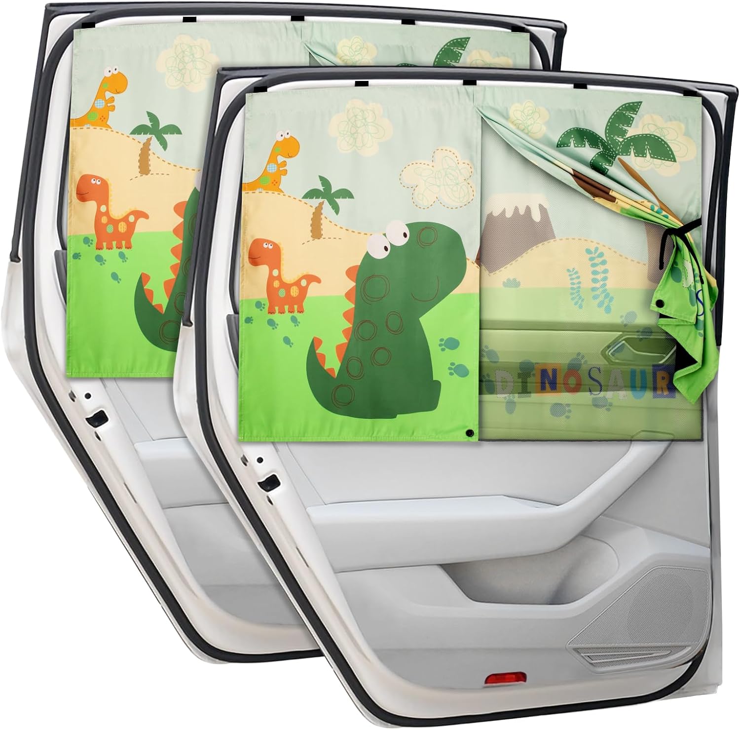 Car Window Shades, 2 PCS Magnetic Double Layer Auto Sun Shade for Side Windows Privacy Full Covers/Half Shade Options Back Car Window Curtains for Baby Protection mysite