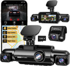 360° Dash Cam Front and Rear Inside, 4 Channel Dash Camera for Car mysite