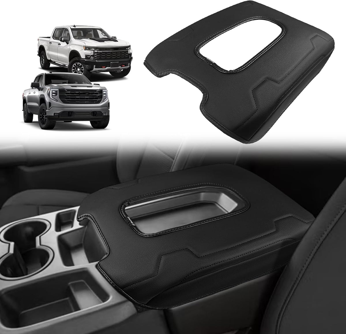Armrest Cover for Silverado/Sierra 2019-2026, Regular Thick, Bench mysite