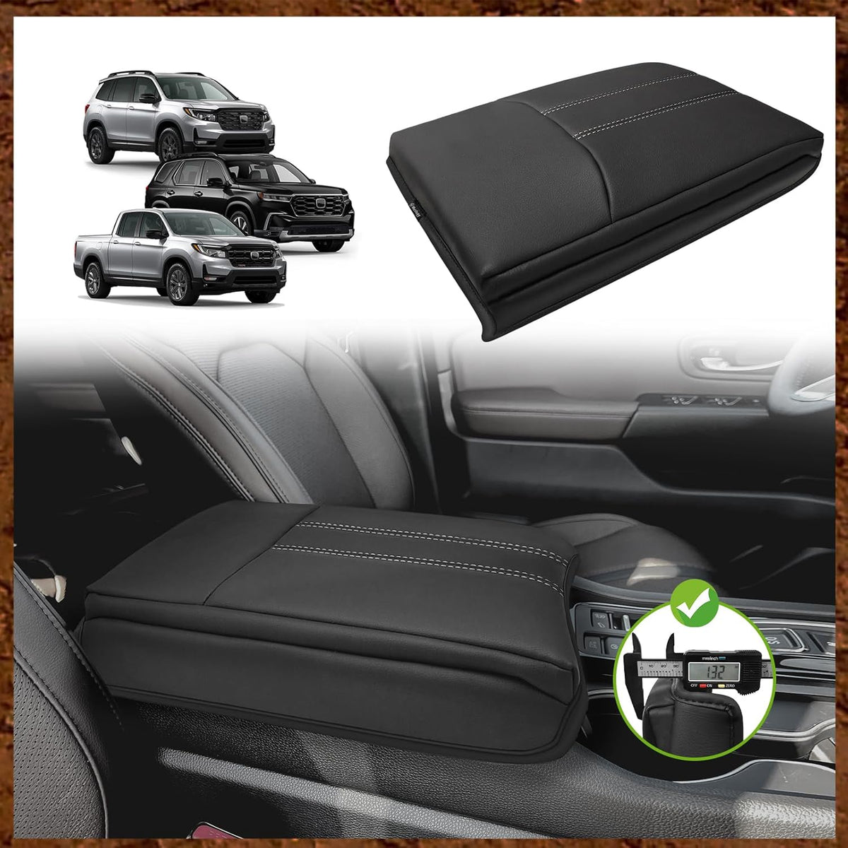 Armrest Cover for Silverado/Sierra 2019-2026, Regular Thick, Bench mysite