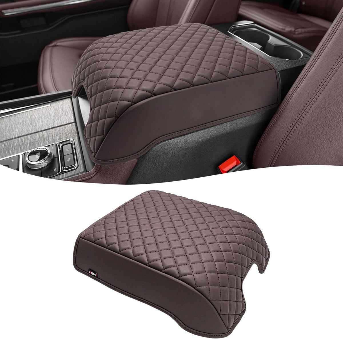 KBH Center Console Armrest Cover for 2015-2020 Ford F150, 2017-2022 F250 F350 F450 F550, 2018-2024 Expedition, Bucket Seat, PU Leather Cushion Thick Pad, Anti-Scratch, Black (Not for Other Years) mysite