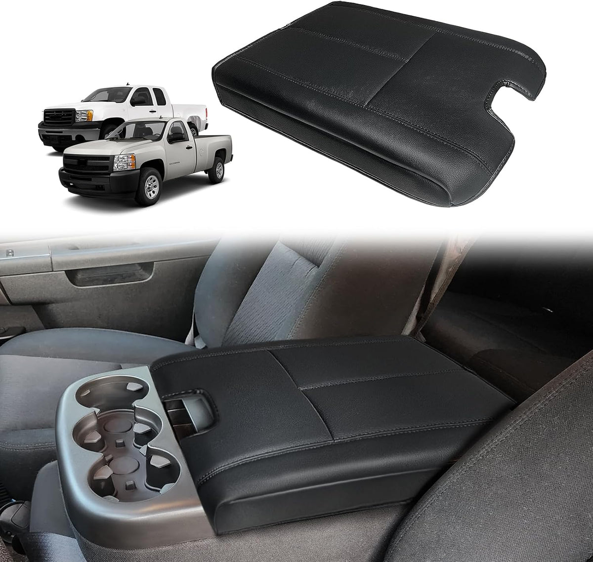 Armrest Cover for Silverado/Sierra 2019-2026, Regular Thick, Bench mysite