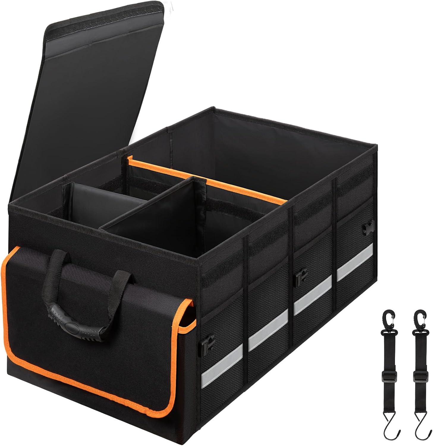 Car Trunk Organizer and Storage with Lid & Removable Leakproof Cooler Bag, Car Accessories 6 Removable Dividers for Custom Space, Collapsible Large Trunk Organizers Interior for SUV Sendan with Cover | Collapsible Trunk Organizers with Lid & Removable Coo mysite