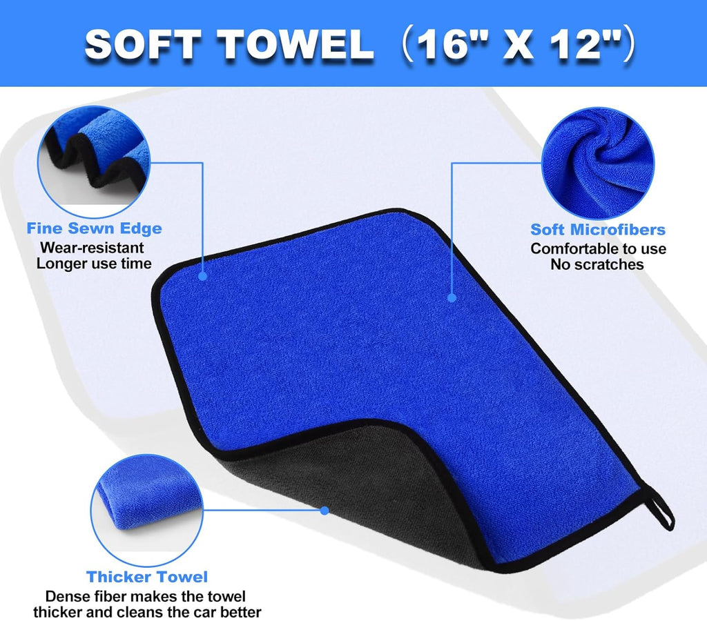 62'' Car Wash Brush with Long Handle, Car Wash Kit with Tire Brush, Tower, Window Squeegee, Chenille Microfiber Car Wash Mop Mitt, Car Cleaning Brush Kit Supplies for Car, Truck, SUV, RV mysite