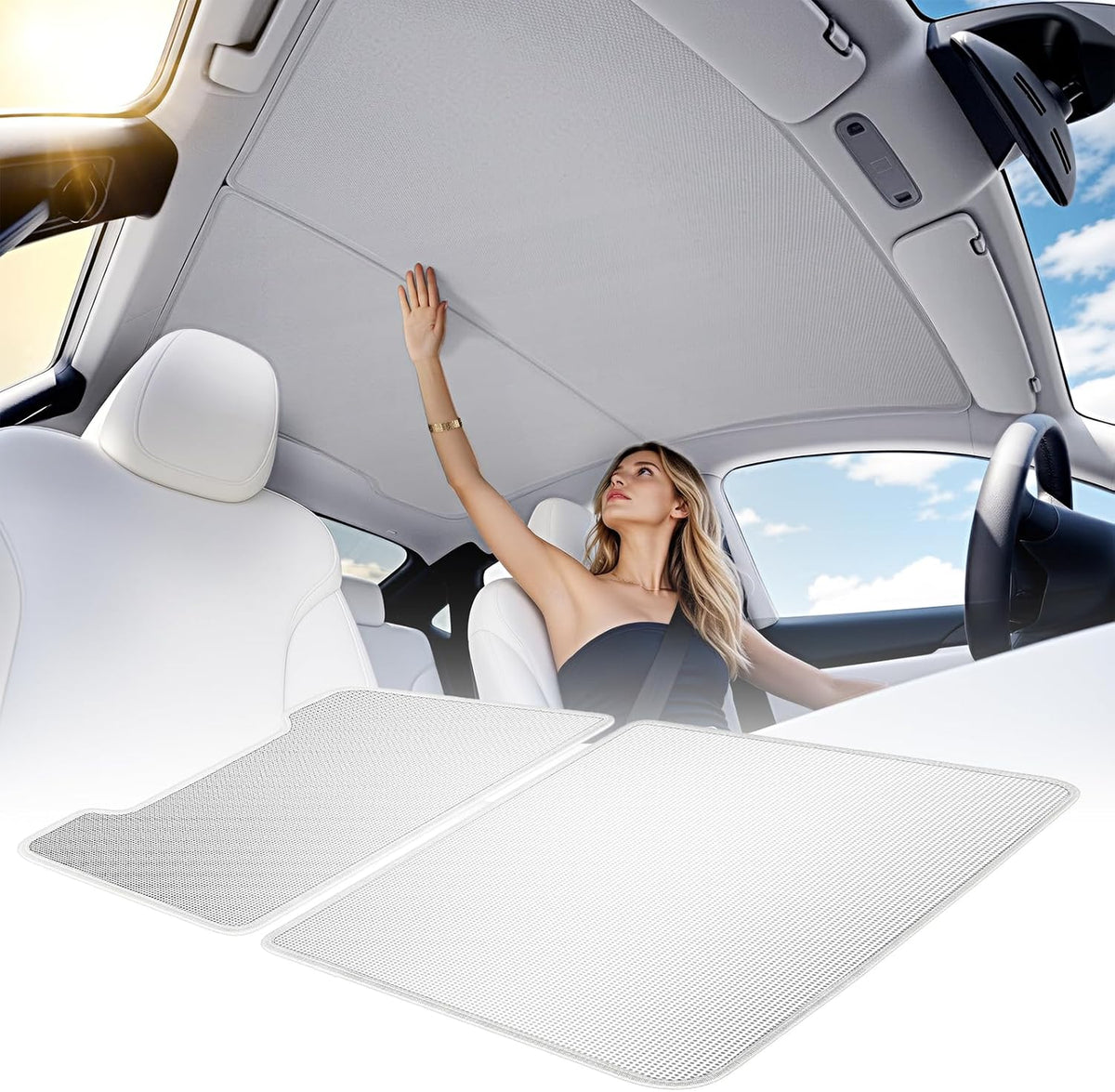Tesla Model Y Juniper 2025-2026 Sunshade Roof Never Sag UPF50+ 99% UV Block mysite
