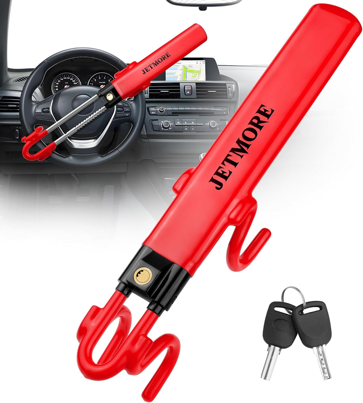 Steering Wheel Lock with Keys Adjustable Wheel Locks for Anti Theft mysite