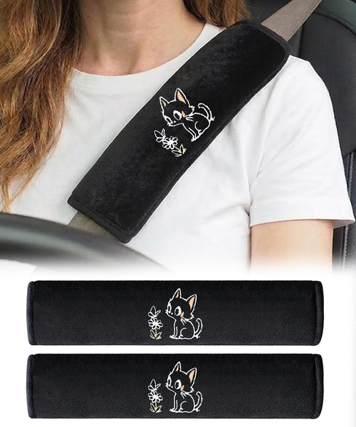 2 Pack Car Seatbelt Covers with 3 PCS Trust in God Rearview Mirror Stickers，Soft Seatbelt Cushion，All Season Pink Christian Car Accessories for Women mysite