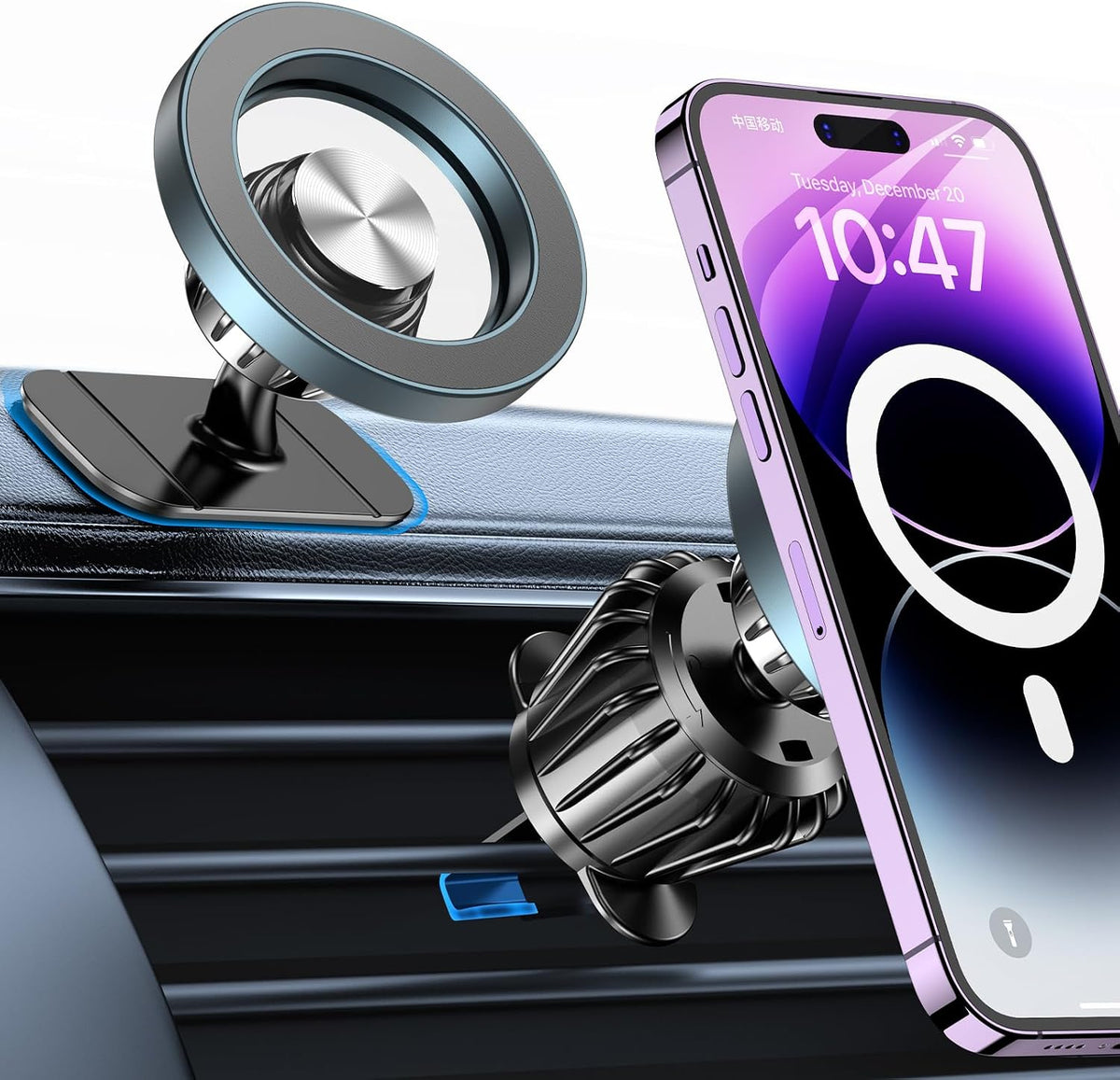 for iPhone Magsafe car Mount【20 Strong Magnets】Magnetic Phone Holder for Car Dashboard【360° Rotation】Hands Free Car Phone Holder Mount Dash Fit iPhone 15 14 13 12 Pro Max Plus MagSafe Car Accessories mysite