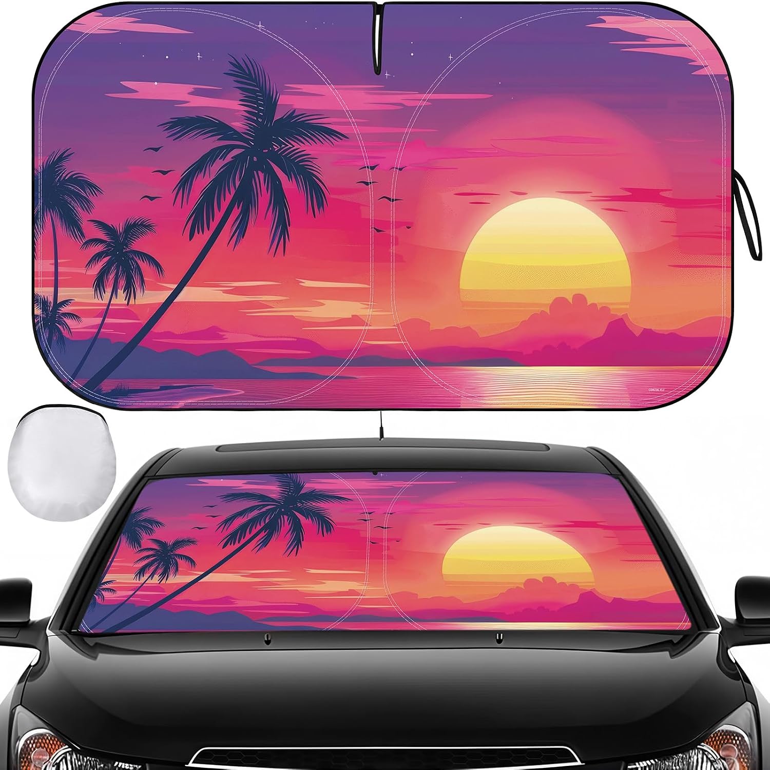 Car Windshield Sun Shade, Foldable Front Window Sunshade Blocks UV Rays, Keep Car Interior Cool, Universal Fit for Hatchback, Truck, SUV, MPV mysite