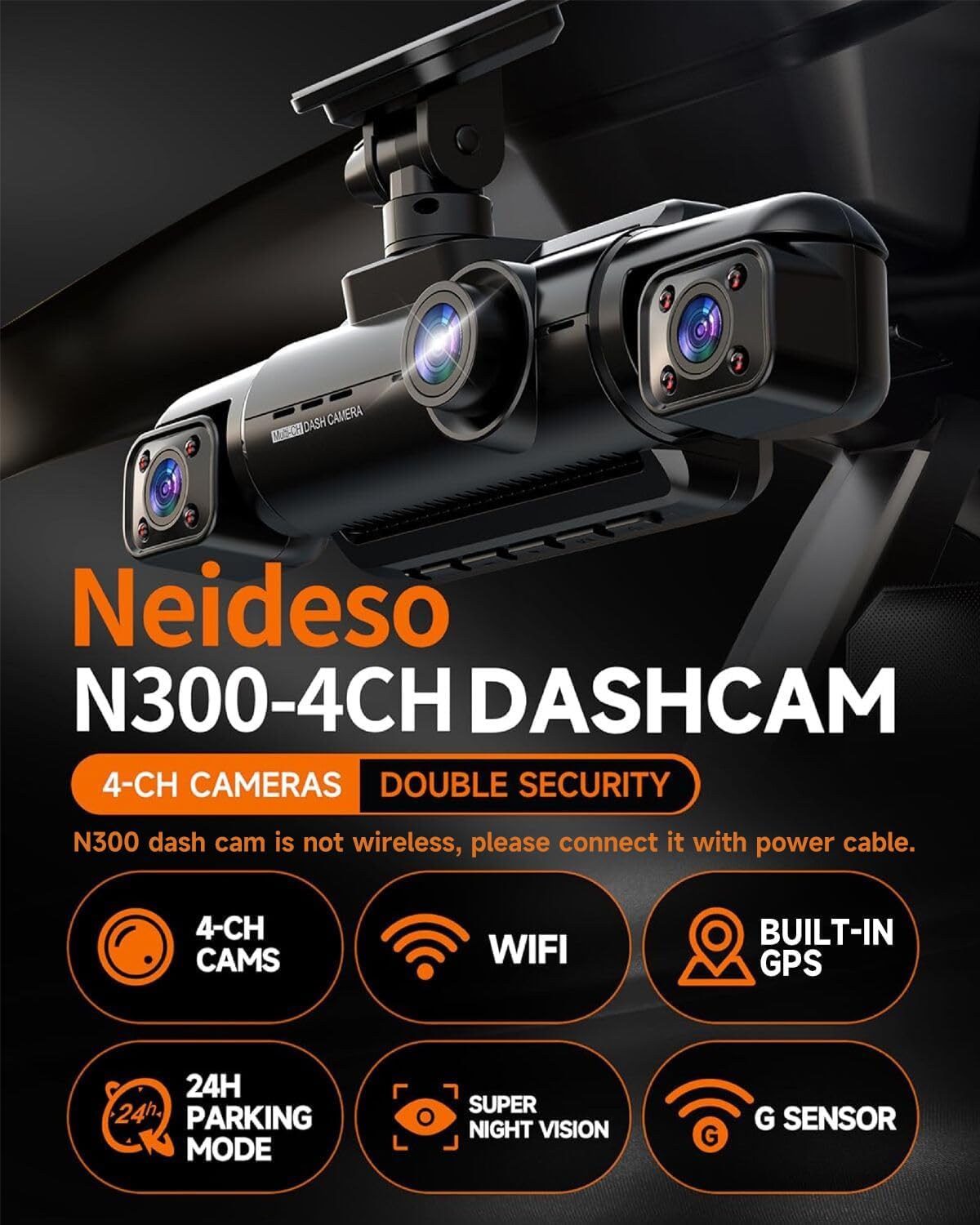 360° Dash Cam Front and Rear Inside, 4 Channel Dash Camera for Car mysite