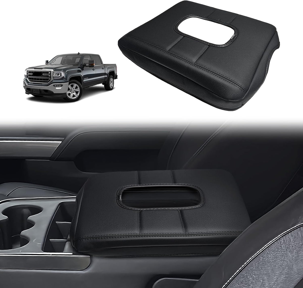 Armrest Cover for Silverado/Sierra 2019-2026, Regular Thick, Bench mysite