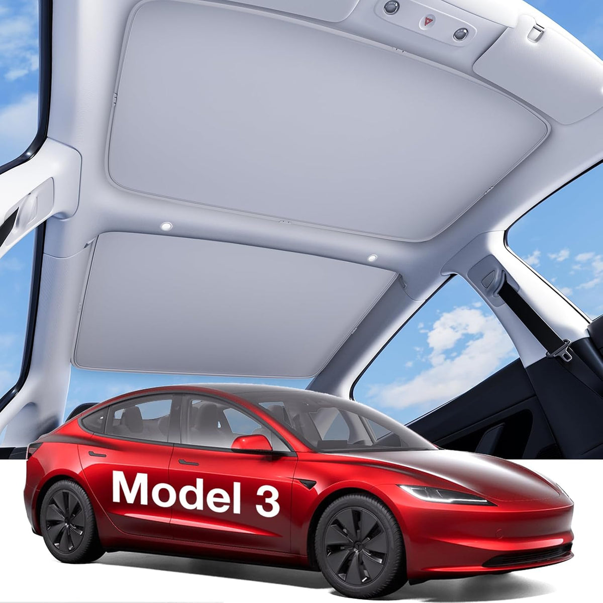 for Tesla Model Y Juniper Accessories Sunshade Roof, Interior Black mysite
