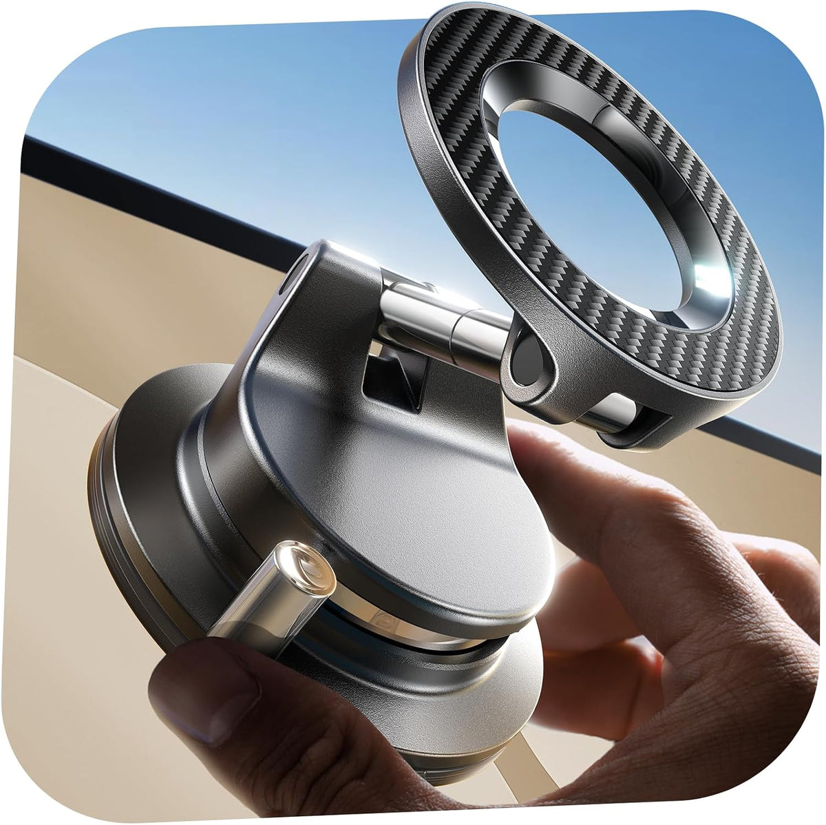 LISEN for MagSafe Car Mount [3800gf Strong Magnet&90+LBS Suction] 360° Adjustable Vacuum Magnetic Phone Holders for Your Car, for iPhone 18 Pro Max 17 16 15 14 13 12 Plus Air for Shower All Smartphone mysite