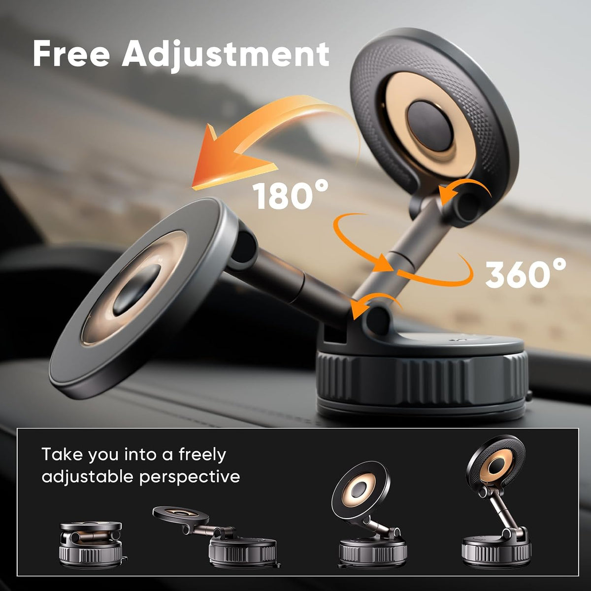 Car Phone Holder for Magsafe [80+LBS Max Suction & 2500gf Magnetic] mysite