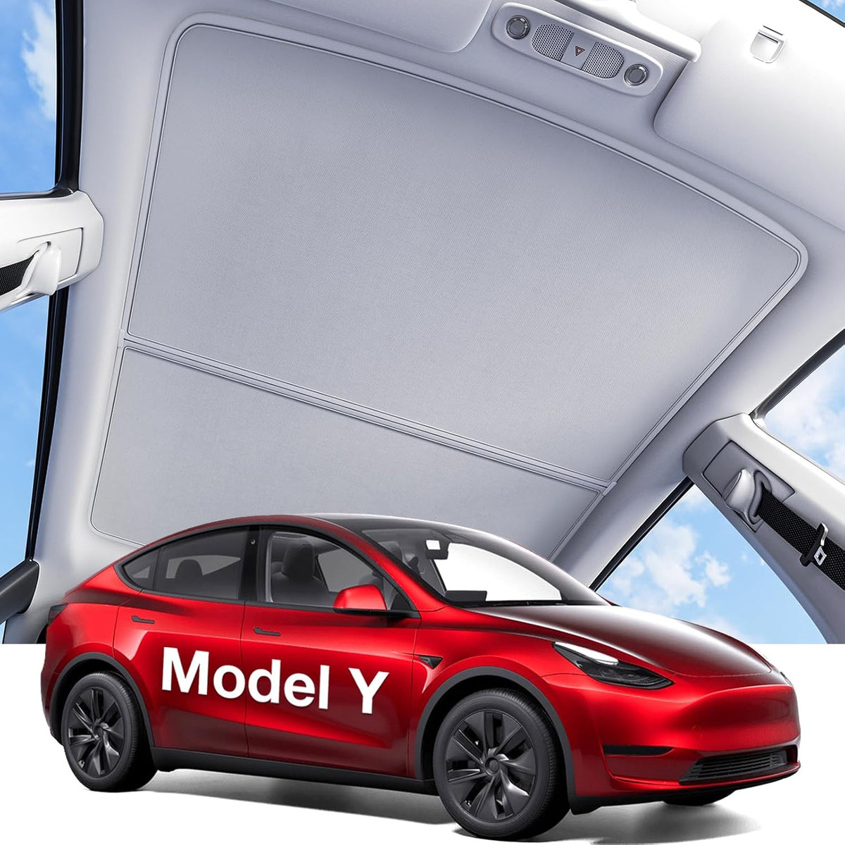 for Tesla Model Y Juniper Accessories Sunshade Roof, Interior Black mysite