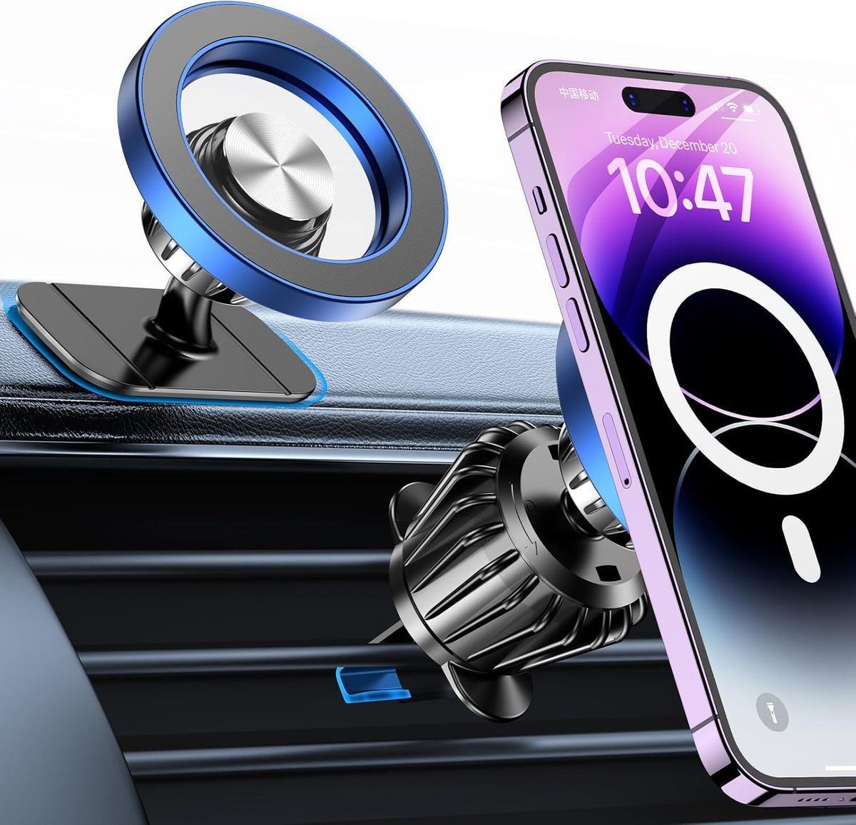 for iPhone Magsafe car Mount【20 Strong Magnets】Magnetic Phone Holder for Car Dashboard【360° Rotation】Hands Free Car Phone Holder Mount Dash Fit iPhone 15 14 13 12 Pro Max Plus MagSafe Car Accessories mysite