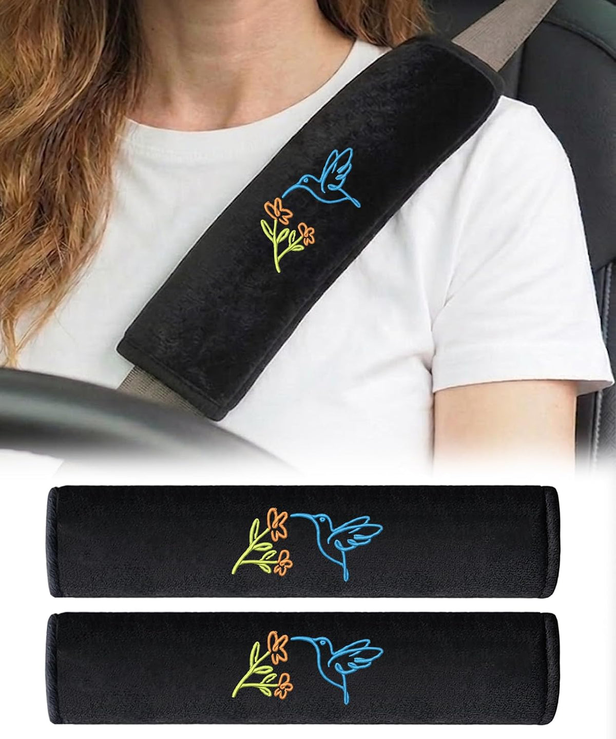 2 Pack Car Seatbelt Covers with 3 PCS Trust in God Rearview Mirror Stickers，Soft Seatbelt Cushion，All Season Pink Christian Car Accessories for Women mysite