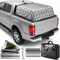 Tranqun 6'x10' XL Truck Bed Tarp & 4'x6' Cargo Net Expand to 8'x12', Black | Removable Net & XL Tarp, Waterproof Cargo Cover, Hooks D-rings & Rope, Secures Loads All Weather, Pickup Cargo Securing Set mysite