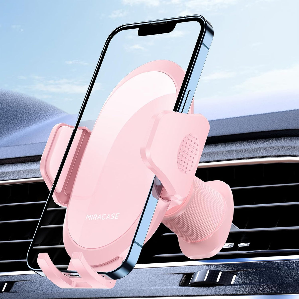 miracase Phone Holders for Your Car with Metal Hook Clip, Air Vent Cell Phone Stand Car Mount, Universal Automobile Cradle Fit for iPhone Android and All Smartphones, Dark Black mysite