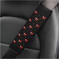 Bling Seat Belt Cover 2PCS Leather Shoulder Pad with Bow Design Pink mysite