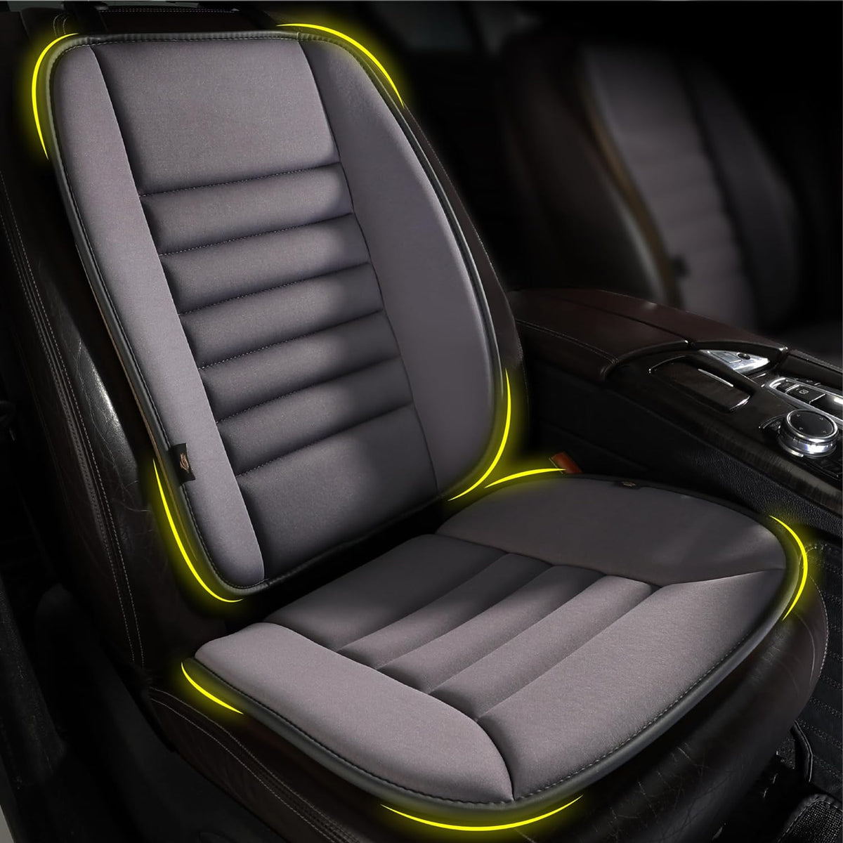 kingphenix Car Seat Cushion with Back Support Pillow, Memory Foam, Black mysite