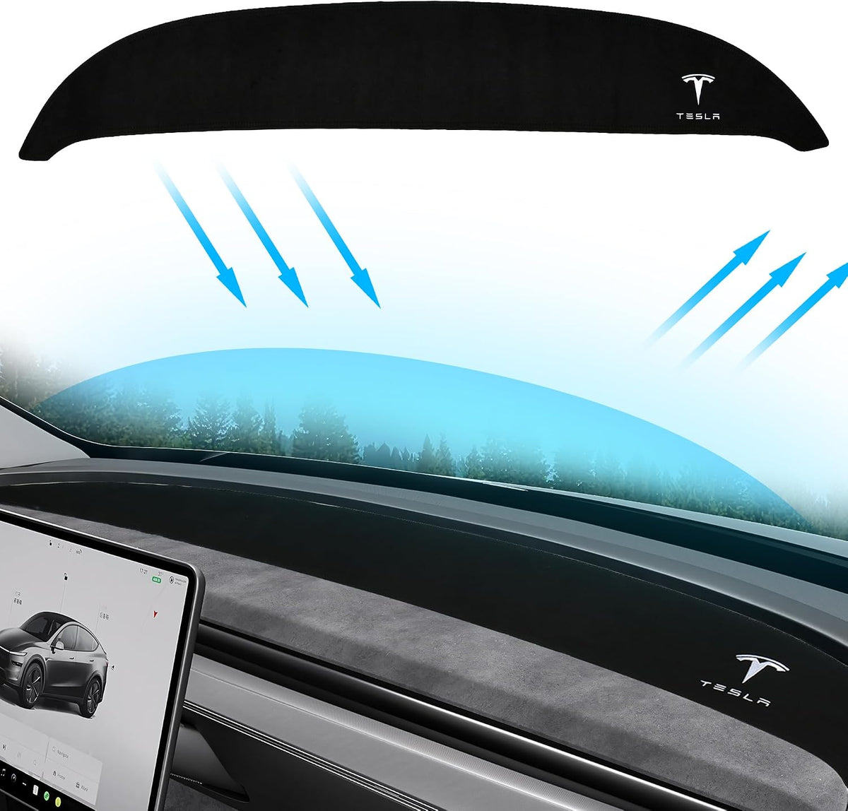 Dashboard Cover for Tesla Model 3 2017-2023/Model Y 2020-2025 mysite
