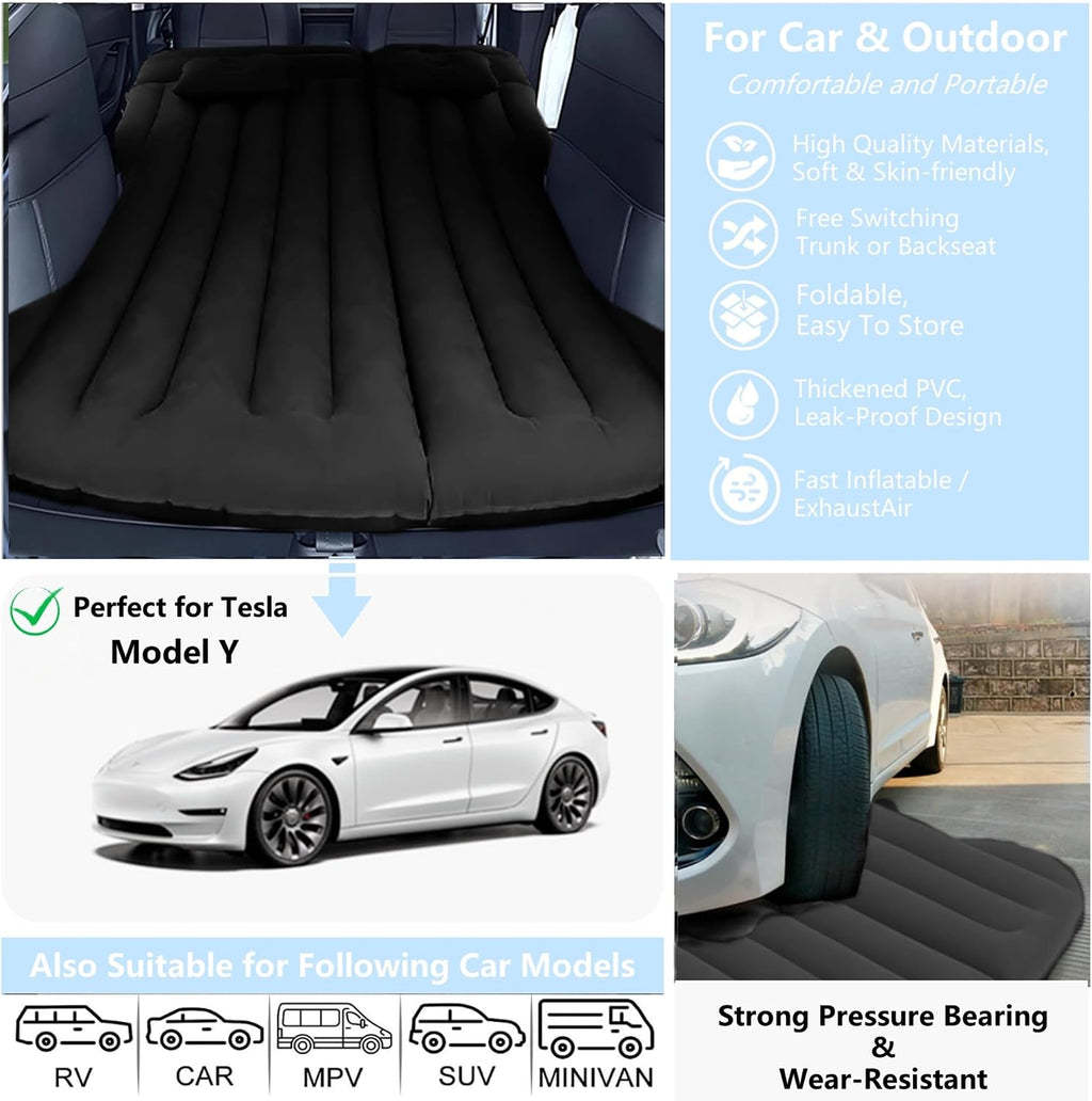 Car Air Mattress Inflatable Camping Bed for Tesla Model Y Backseat Trunk mysite