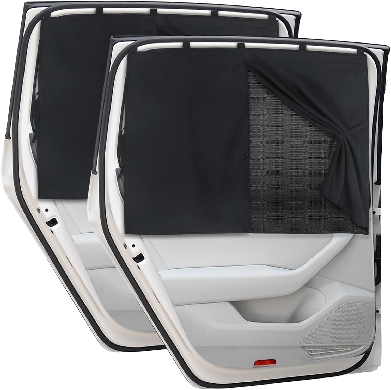 Car Window Shades, 2 PCS Magnetic Double Layer Auto Sun Shade for Side Windows Privacy Full Covers/Half Shade Options Back Car Window Curtains for Baby Protection mysite