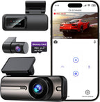 Dash Cam Front and Rear 4K+1080P, 5GHz WiFi, App Control, with 64GB Card mysite