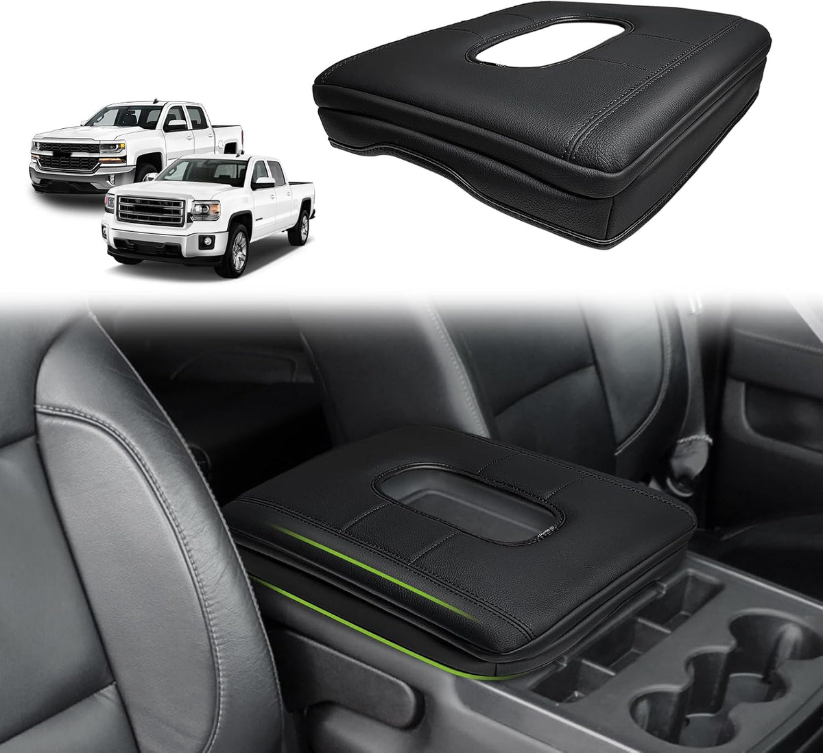 Armrest Cover for Silverado/Sierra 2019-2026, Regular Thick, Bench mysite