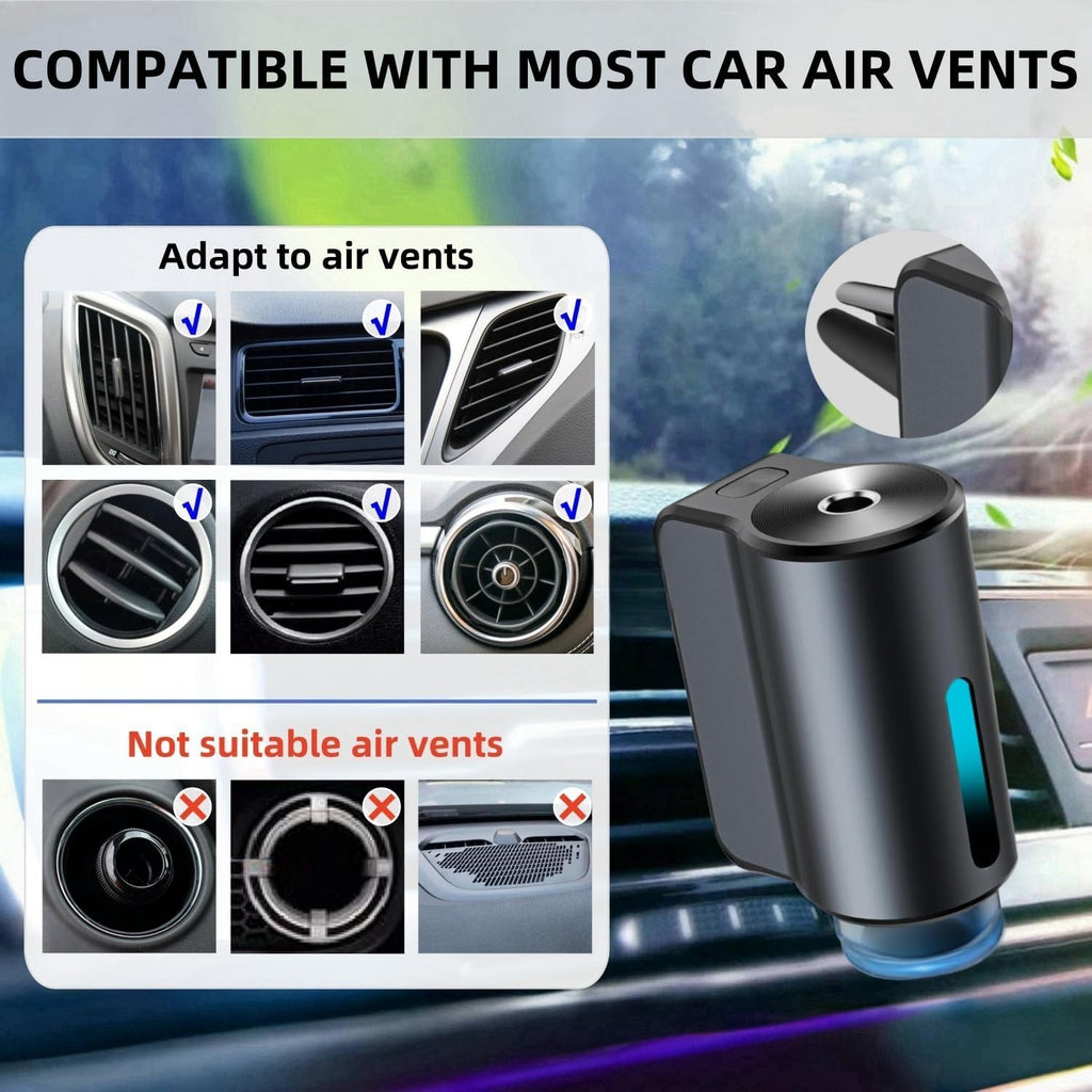 Car Air Freshener Diffuser, Smart Car Air Freshener, Car Diffuser Air Freshener with Three Adjustable Modes, Aromatizante Para Carro with 3pcs Essential Oil, Car Fresheners Long Lasting mysite